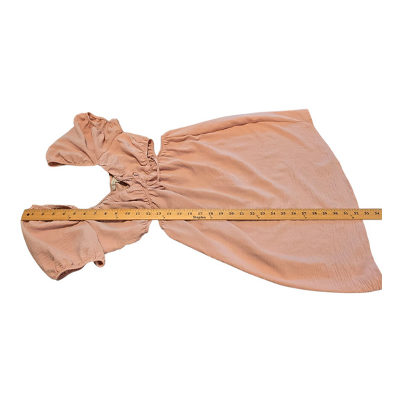 Love Tree Sundress Womens Size Small Pink Puff Sleeve Cutout Mini Coquette - Picture 9 of 11